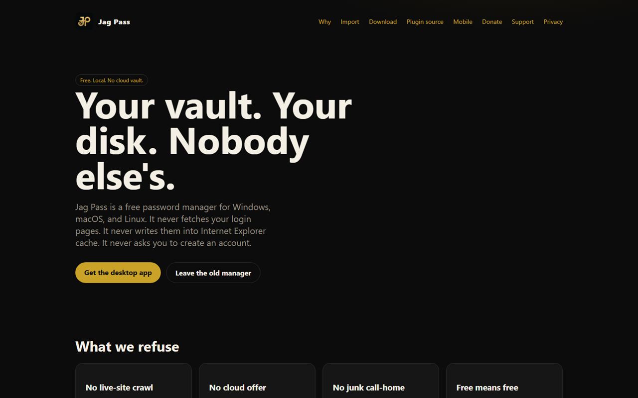 Jag Pass website