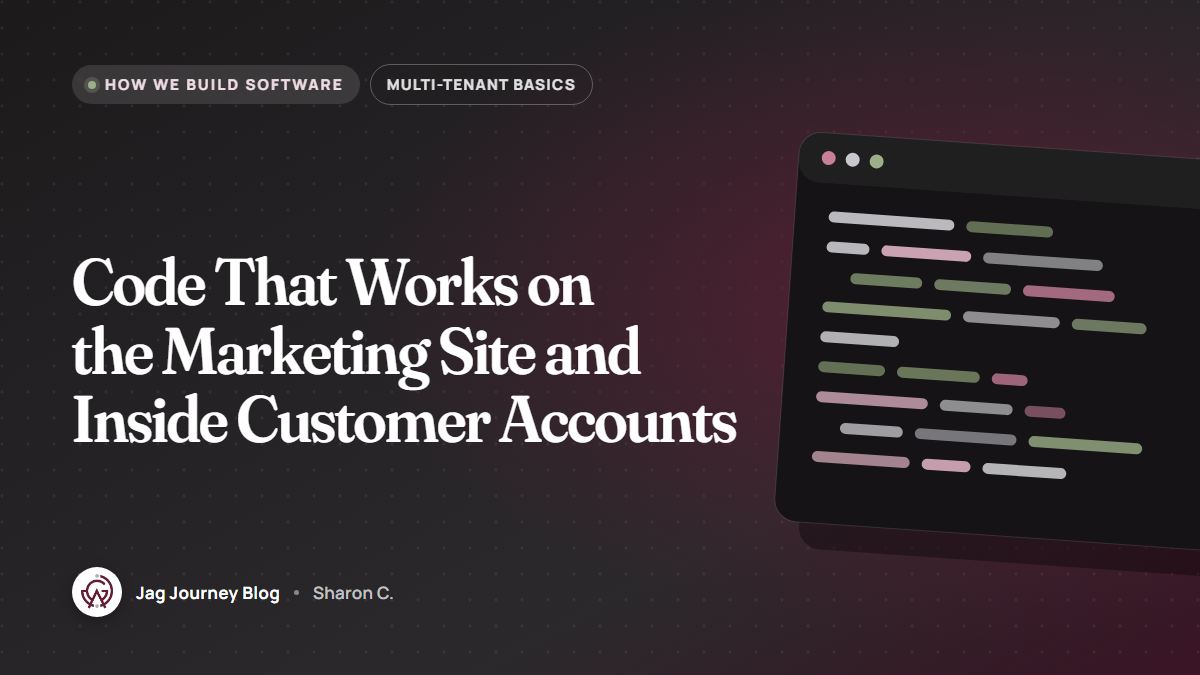 Code That Works on the Marketing Site and Inside Customer Accounts