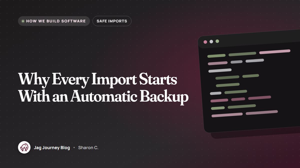 Why Every Import Starts With an Automatic Backup