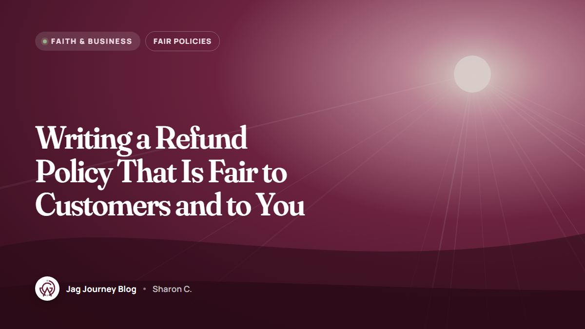 Writing a Refund Policy That Is Fair to Customers and to You
