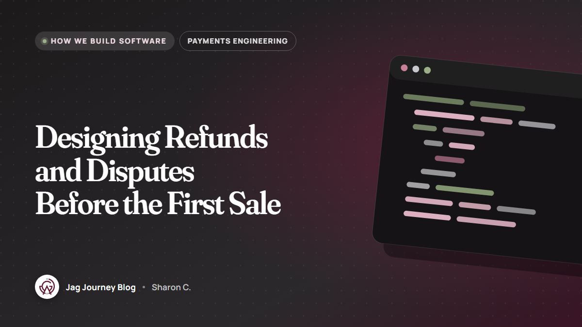 Designing Refunds and Disputes Before the First Sale