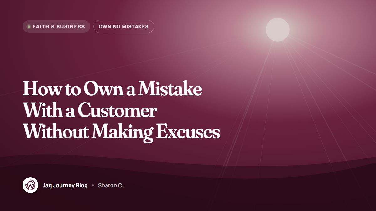 How to Own a Mistake With a Customer Without Making Excuses