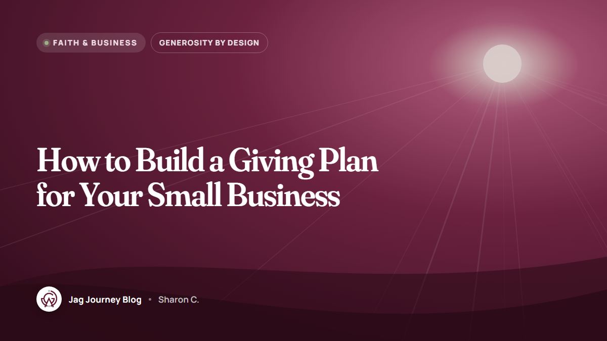 How to Build a Giving Plan for Your Small Business