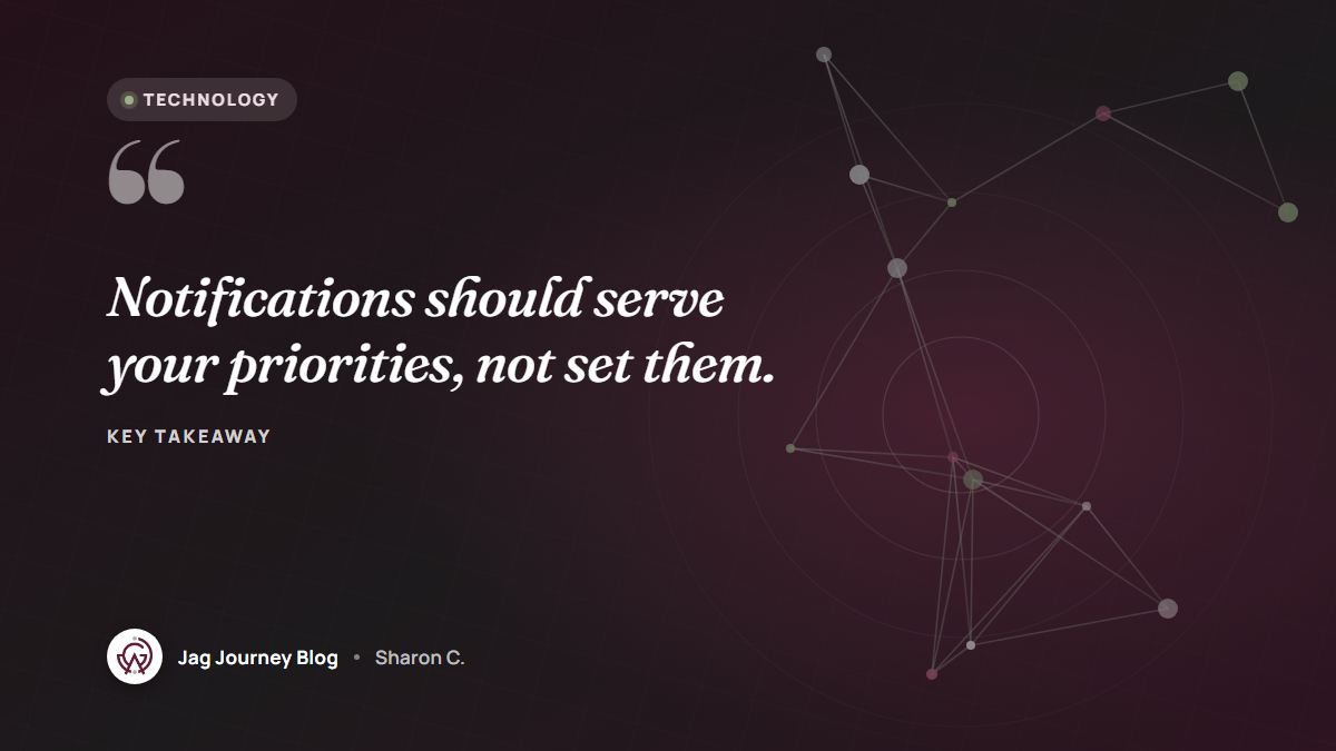 Quote card: Notifications should serve your priorities, not set them.