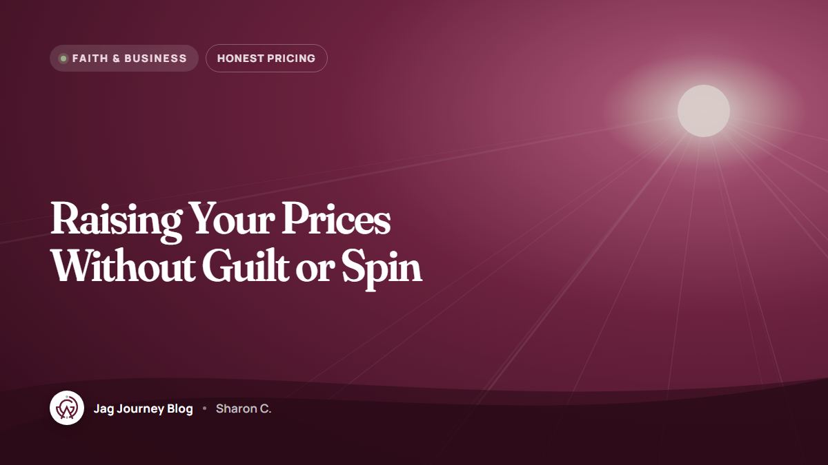Raising Your Prices Without Guilt or Spin