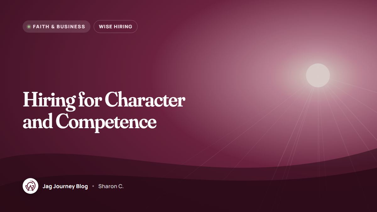Hiring for Character and Competence