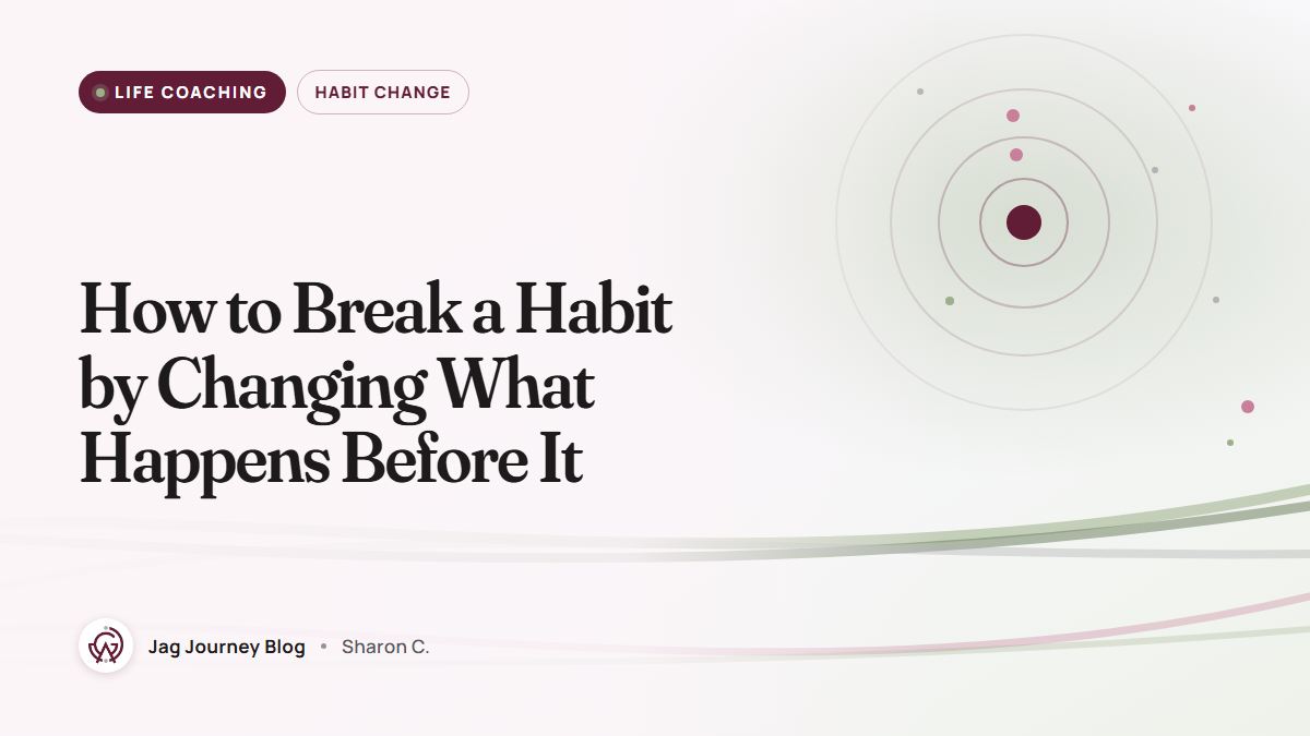 How to Break a Habit by Changing What Happens Before It