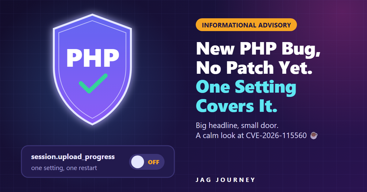 New PHP Bug, No Patch Yet: The One Setting That Covers It